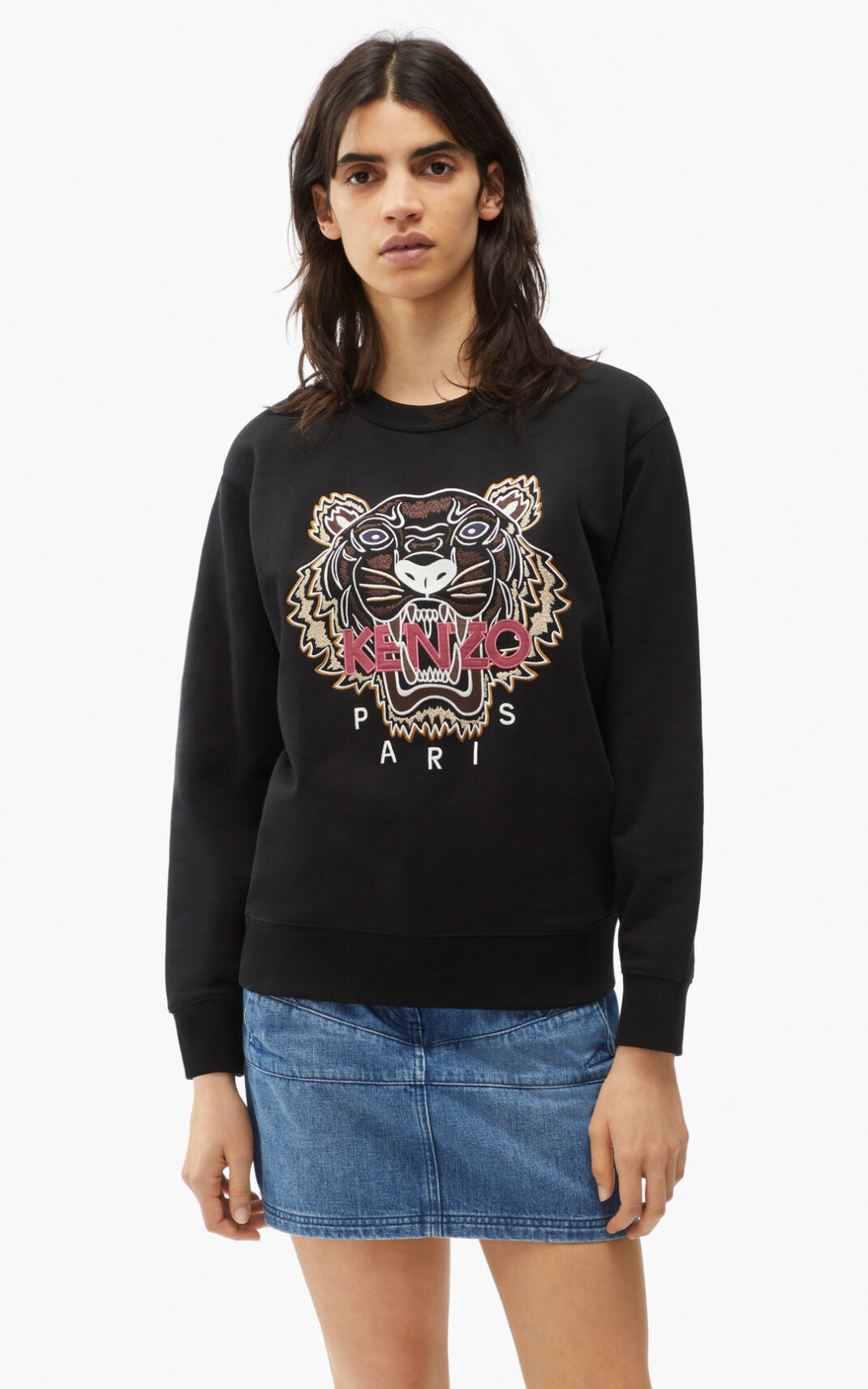 Sweatshirt Kenzo Tiger Feminino - Pretas | 654ISBRUZ